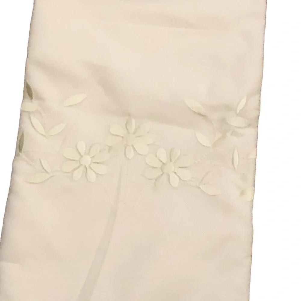 Legendery Pillow Cases Queen Size 20” x 30” Yellow Floral Embroidery